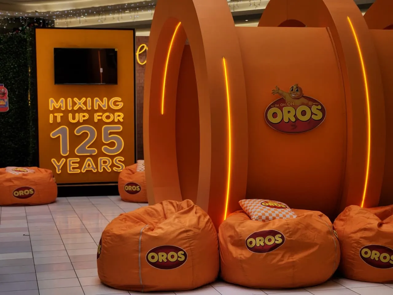 Large branded brand activation installation