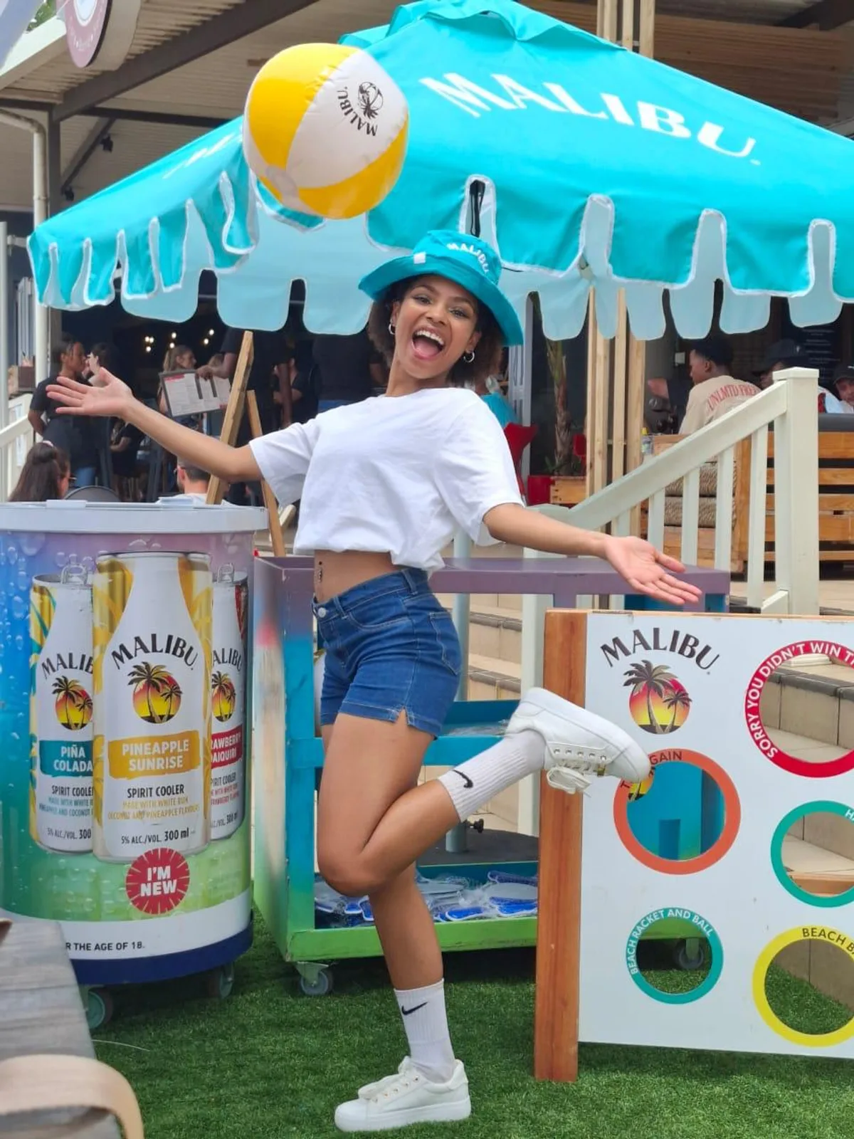 Brand ambassador at a Malibu activation in the Northern Cape